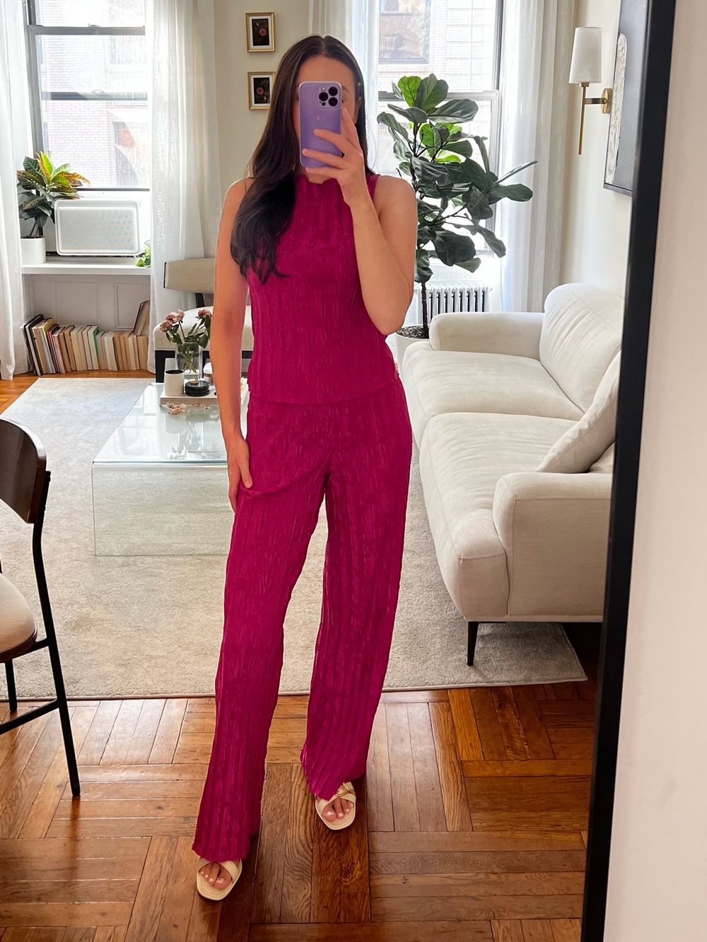 Women’s Magenta Sleeveless co ord set